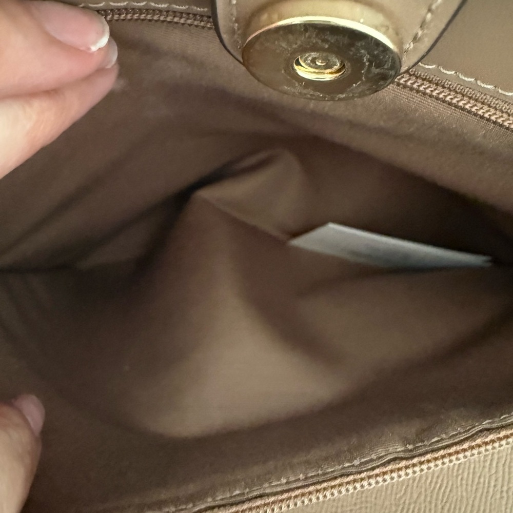 Coach Khaki & Chalk Signature Canvas Tote - Picture 7 of 10